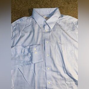 Merona Mens Size XL Blue Work Suit Dress Button Up Down Shirt